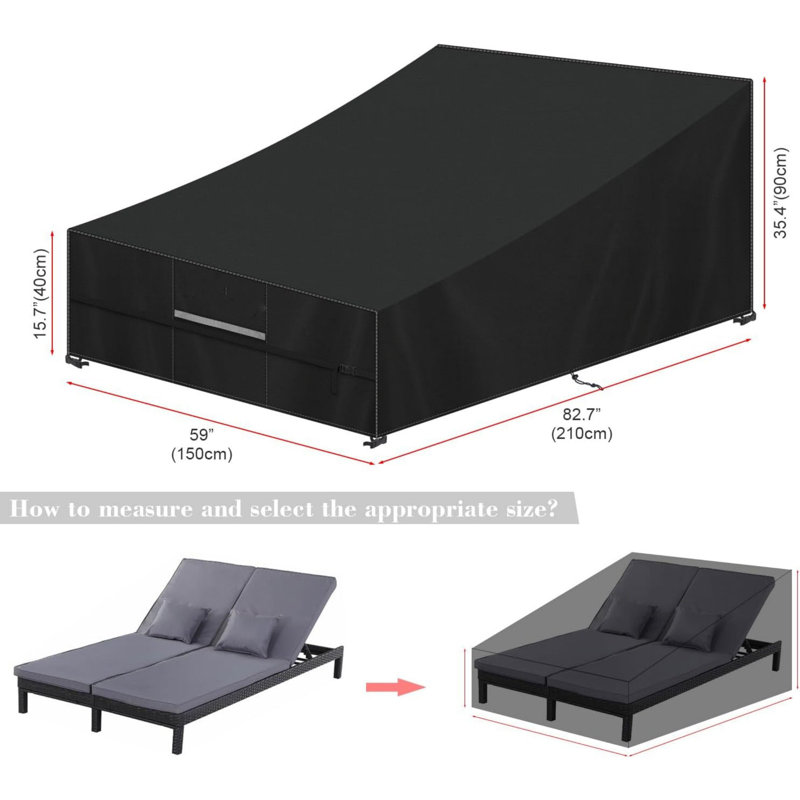 Outdoor Patio Chaise Lounge Cover