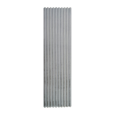 Nickole Collection Silver Ultra Soft Ribbed Faux Fur Area Rug