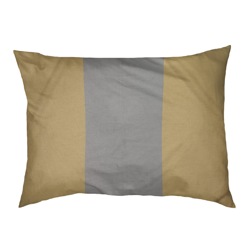 Coussin Colorado, Grand (l 40 po x P 30 po x H 6,5 po), Doré / gris / doré