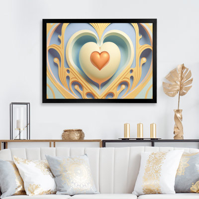 " Shining Contemporary Red Heart I "
