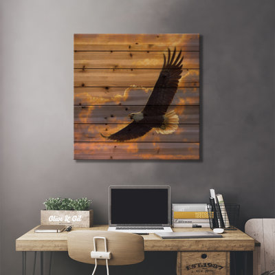 Anciaux " Soaring Spirit - Bald Eagle, Square " by Collin Bogle