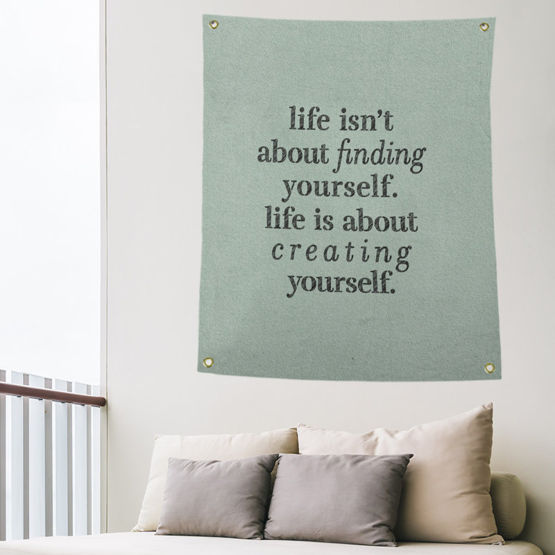 Tapisserie en polyester à créer vous-même quote, H 59 pi x l 50 po, Vert / Noir