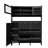 Multifunctional Tipping Bucket Shoe Cabinet With Storage Shelf & 6 Flip Drawers, Large Hall Tree With Tempered Glass Doors, Foyer Cabinet With 4 Hooks For Hallway-827953195