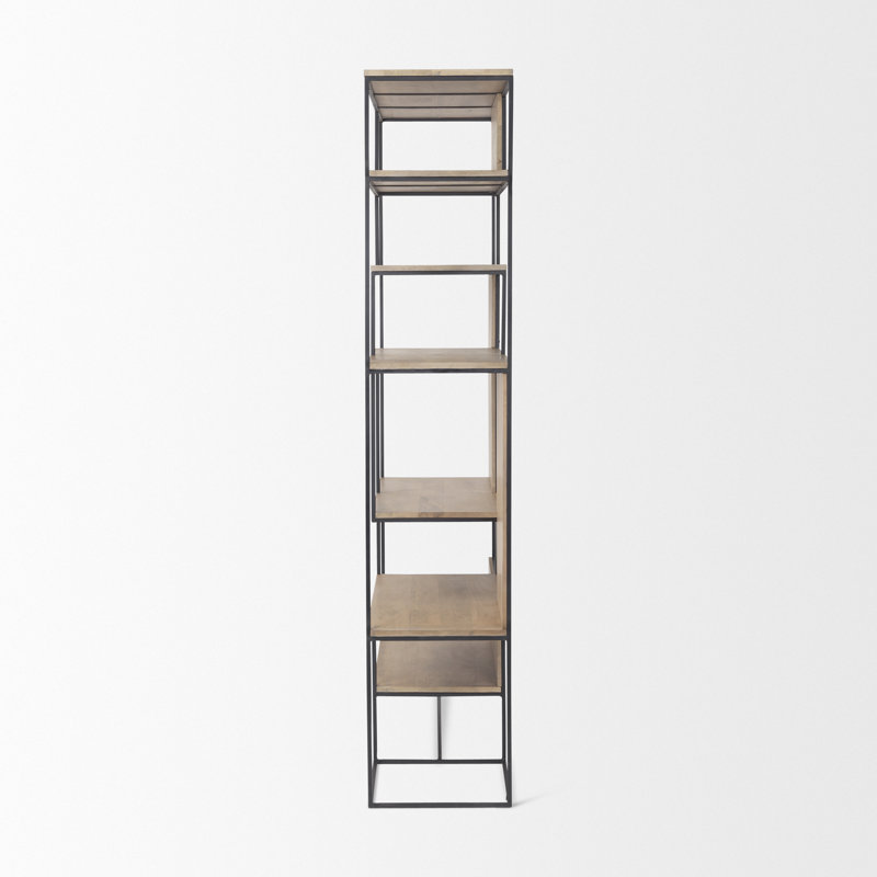 Pawnee Bookcase, Light Brown/Black