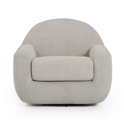 Fauteuil pivotant gris chaud Tiago