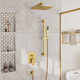 SlideLux Complete Rainfall Shower System with Rough in-Valve and Slide Bar