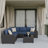  6-Piece All-Weather Outdoor HDPE Rattan Patio Sofa Set with Cushions&Wide Armrests-108607958