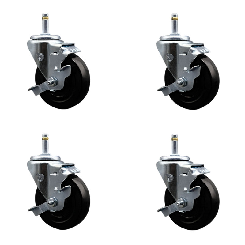 Hard Swivel Grip Ring Stem Caster