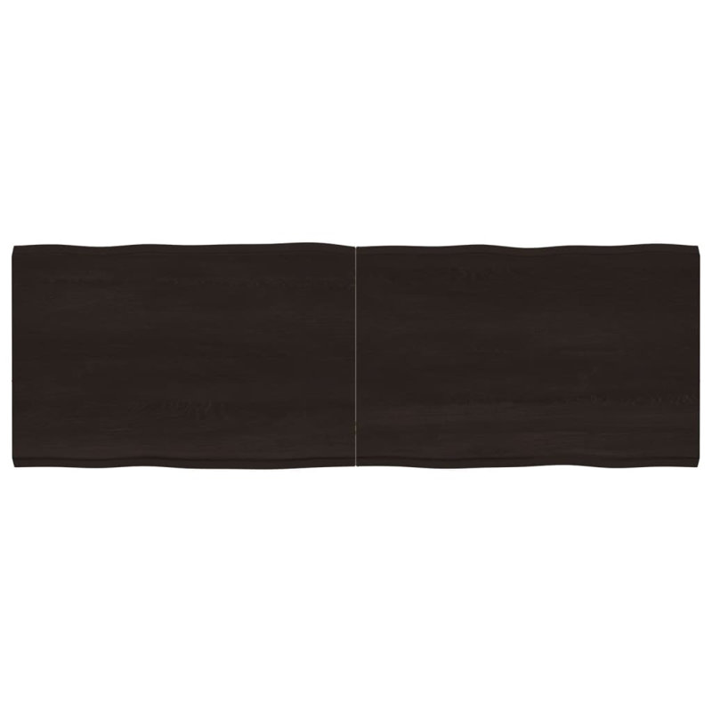 Solid Wood Table Top, Dark Grey, 60cm H x 180cm W x 4cm D