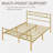 Anelis Metal Bed Frame Platform with Curved Design Headboard & Footboard-290329631-283079541