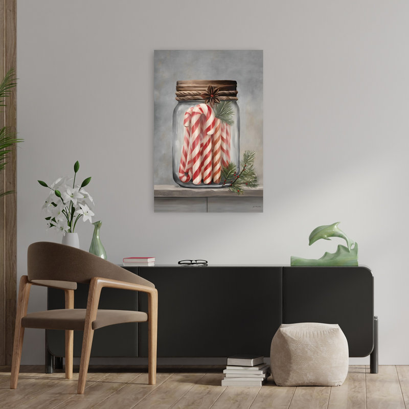 Candy Cane Stash, art contemporain, H 36 po x l 24 po