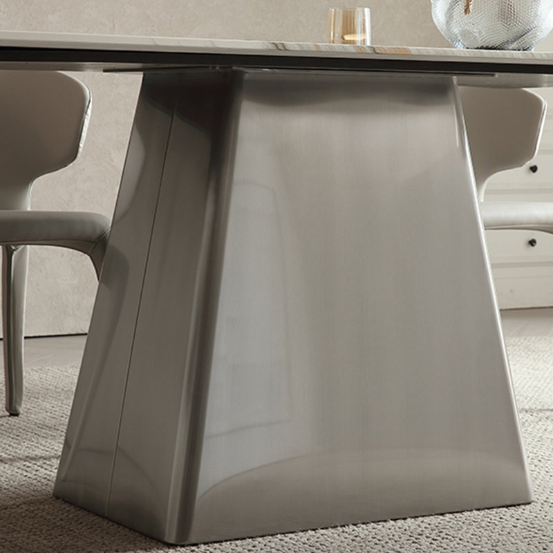 Modern light luxury rectangular dining table sets., 29.53"H x 70.87"L x 35.43"W
