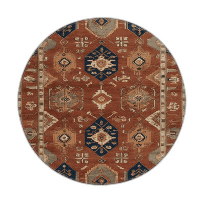 Persian Brown Indoor and Outdoor Area Rug