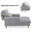 Upholstered Chaise Lounge With Adjustable Backrest