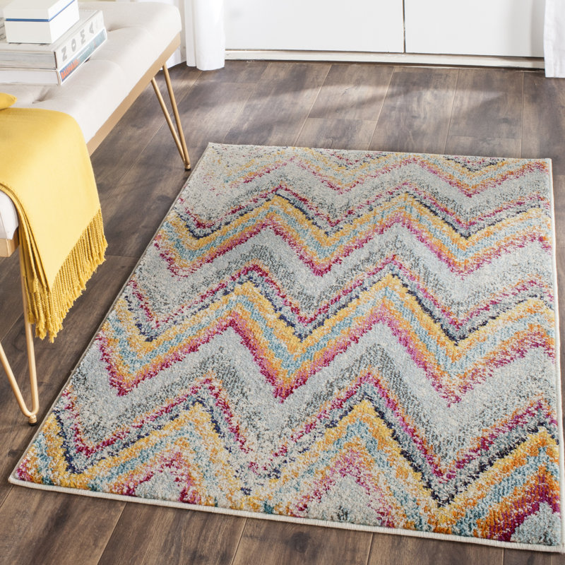 Avah Chevron Hand Woven Area Rug, Rectangle 122 x 170 cm