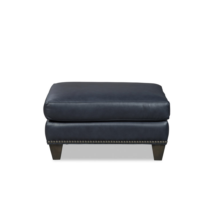  Repose-pieds rectangulaire en cuir