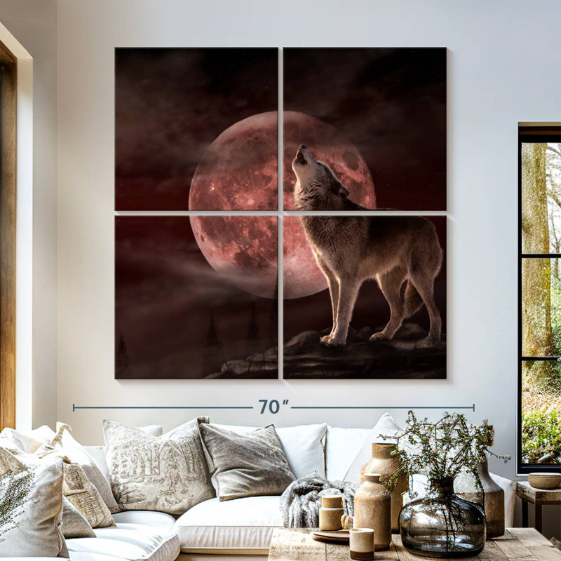 Brampt Wolf Moon Howling, 57" H x 57" W