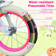 Bicyclette pour filles 12 14 16 pouces avec roues d'entraînement, siège réglable, panier avant, siège de poupée et banderoles colorées pour enfants de 2 à 7 ans-135262019