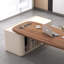Bureaux rectangulaires en bois manufacturé brun-1417308483-1417308487
