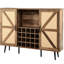 Oak Wine Cabinet With Extra Large Interior Space And Glass Holder 3d Printed Look Adjustable Rack