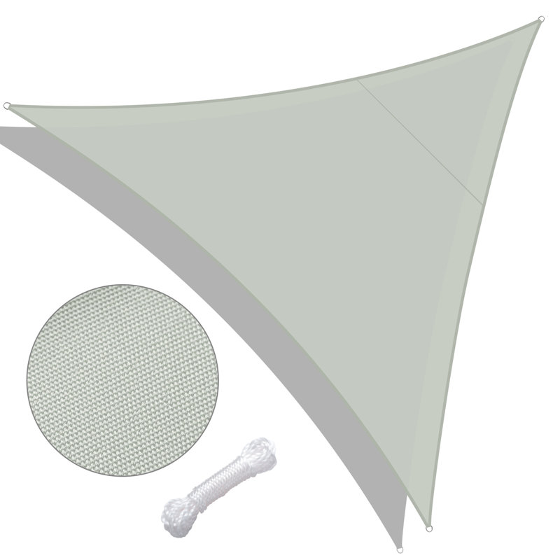 Toile d'ombrage triangulaire Yescom, Gris, 9,84 (pi) x 8,52 (pi)