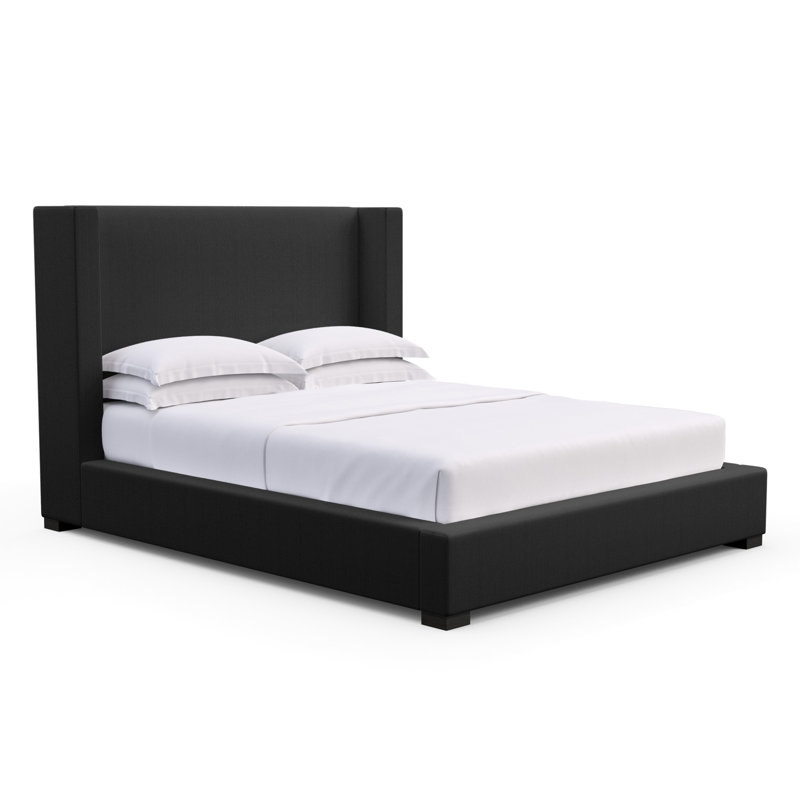 Upholstered Wingback Bed