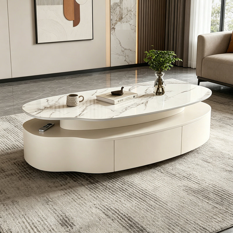 Stanley, 13.18" H x 39.37" L x 19.68" W, White/Gray/White, Marble