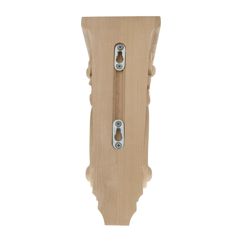 Hand Carved Alder Wood Acanthus Leaf Corbel, 12-1/2 x 5-1/8 x 5-3/8 inches