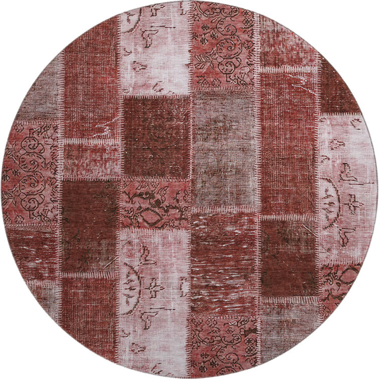 Premium Machine Washable Cerrito Burgundy Rug