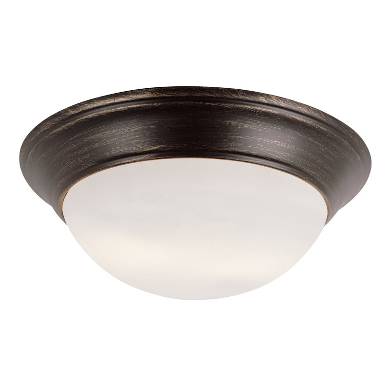 Plafonnier encastré 3 lumières 16 po Leyden, Bronze huilé