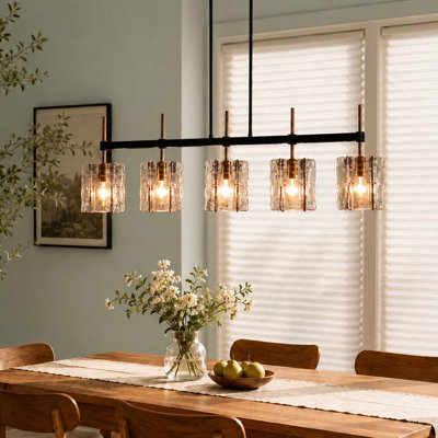 5-Light Gold Kitchen Island Pendant