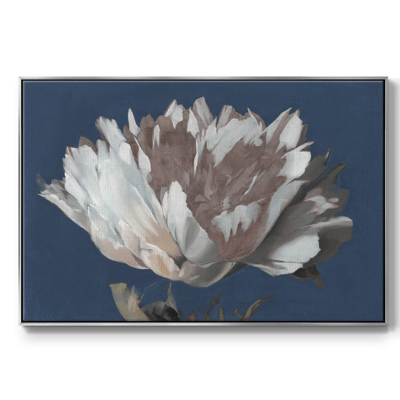 Pivoine blanc, H 17 po x l 25 po x P 2 po, Argent