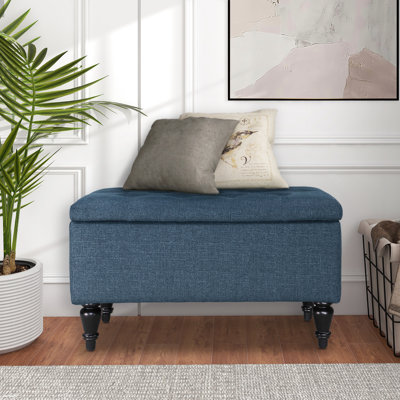 Brenicia Linen Upholstered Storage Bench
