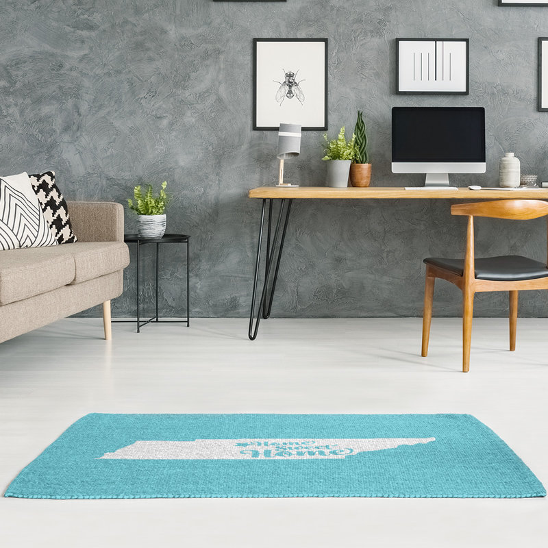 Tapis de maison bleu doux Nashville, Rectangle 5 pi x 7 pi