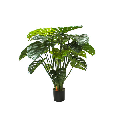 120cm Faux Monstera Deliciosa Tree in Pot Liner