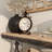 Rustic Analog Glass Quartz movement / Crystal Tabletop Clock in Brown