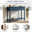 Console Daisy Series avec deux tiroirs et une tablette inférieure (bleu marine foncé)-1455566225