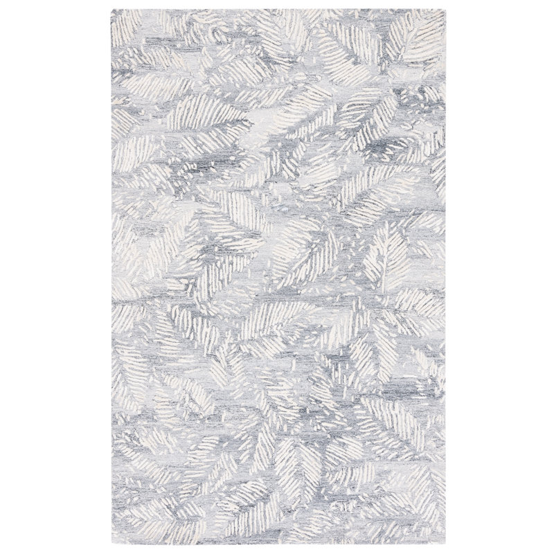 Tapis floral gris / ivoire Willowbrook, Rectangle 4 pi x 6 pi
