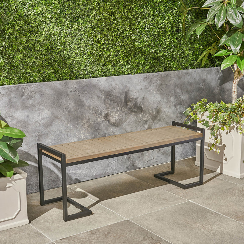 Banc en bois Hopkins, Gris