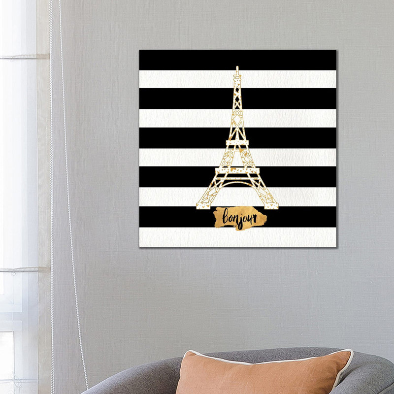 Gold Paris Collection II by Sd Graphics Studio - Print on Canvas, Wrapped Canvas, 66.04 cm H x 66.04 cm W x 1.91 cm D