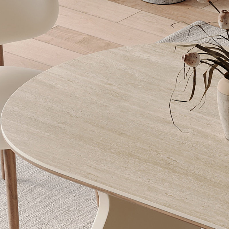 Table de salle à manger en bois massif crème, H 29,52 po x L 70,86 po x l 35,43 po