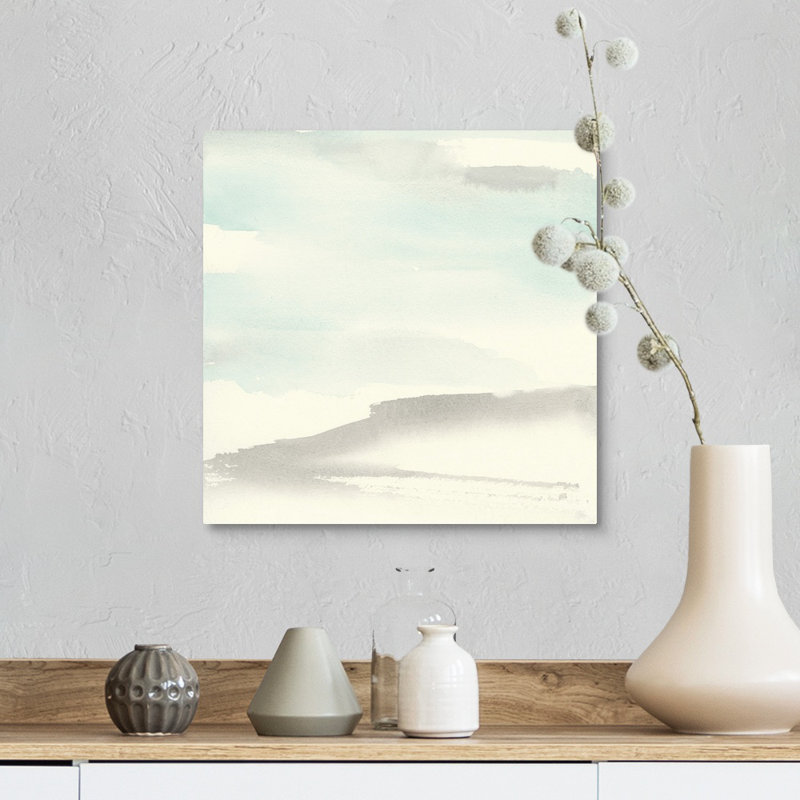 Teal Sky II - Print on Canvas, Wrapped Canvas, 12" H x 12" W x 1.25" D
