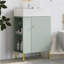 Meuble-lavabo 21,6 po, armoire combinée, meuble de rangement pour salle de bain, lavabo simple en céramique, rangement à gauche-1188573216