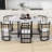 Malinda 7Pcs Dining Table Set for 6, with Faux Marble Table and 6 Geometric Chairs-877163379-877163378