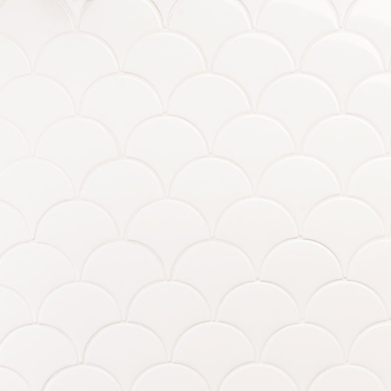 Riptide 2" x 5" Ceramic Patterned Wall Tile (4.06 Sq. Ft. / Case), Pure White