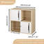 Armoire de rangement en bois avec portes coulissantes