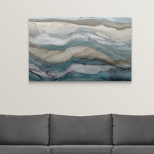 «Funkley Waves» par Pi Studio - impression, H 15 po x l 24 po x p 1,5 po, Toile