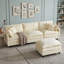 Canapé modulaire à trois places avec repose-pieds et coussin-2000332468