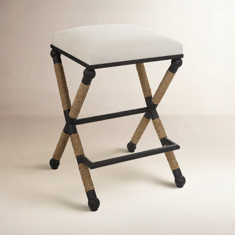 Uttermost Firth Rustic Oatmeal Counter Stool, Oatmeal