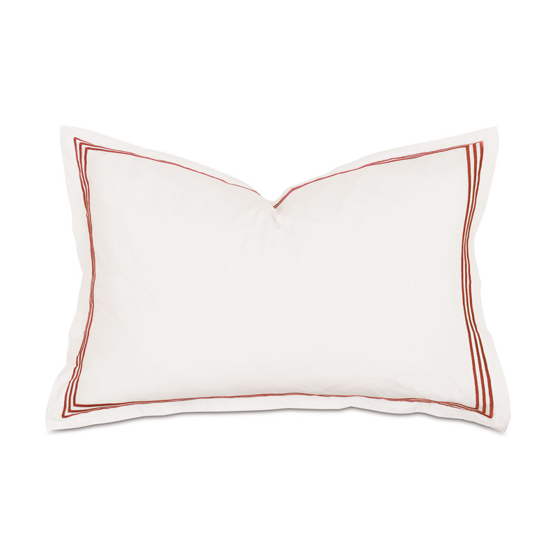 Tessa Cotton Sham Set, Ivory/Scarlet, Queen, Multi-stripe